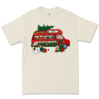 Bone christmas santa claus with retro van Premium Tee - BundleAndBundleShop