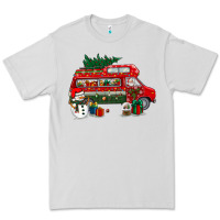 Dove Grey christmas santa claus with retro van Premium Tee - BundleAndBundleShop