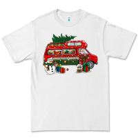 White christmas santa claus with retro van Premium Tee - BundleAndBundleShop