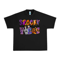Black Spooky Vibes Urban Heavy Tee - CowhideDigitalArt