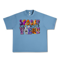 Pebble Blue Spooky Vibes Urban Heavy Tee - CowhideDigitalArt