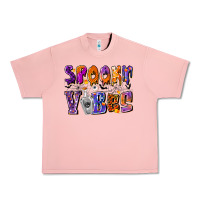 Salmon Spooky Vibes Urban Heavy Tee - CowhideDigitalArt