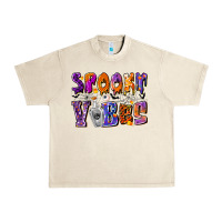 Sandshell Spooky Vibes Urban Heavy Tee - CowhideDigitalArt