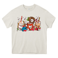 Cream Baseball Coffee Cups Heavy Core Tee - FaDigitalArtStudio