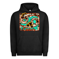 Pigment Black cancer turquoise cowhide Urban Hoodie - RanaPortraitStore