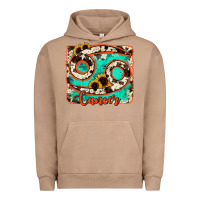 Pigment Burro cancer turquoise cowhide Urban Hoodie - RanaPortraitStore