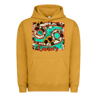 Pigment Peanut Butter cancer turquoise cowhide Urban Hoodie - RanaPortraitStore