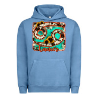 Pigment Pebble Blue cancer turquoise cowhide Urban Hoodie - RanaPortraitStore