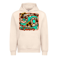 Sandshell cancer turquoise cowhide Urban Hoodie - RanaPortraitStore