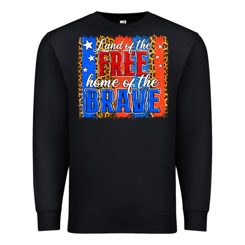 Land Of The Free 4th Of July Brushstroke Premium Sweatshirt by Jasminsmagicworld | Teevron