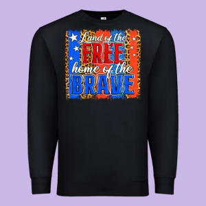 Land Of The Free 4th Of July Brushstroke Premium Sweatshirt Designed By Jasminsmagicworld