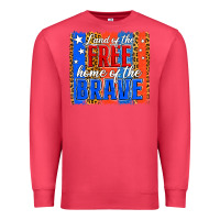 Cardinal Land of the Free 4th of July Brushstroke Premium Sweatshirt - Jasminsmagicworld