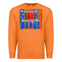Carrot Land of the Free 4th of July Brushstroke Premium Sweatshirt - Jasminsmagicworld