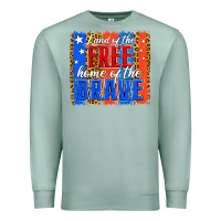 Seafoam Land of the Free 4th of July Brushstroke Premium Sweatshirt - Jasminsmagicworld