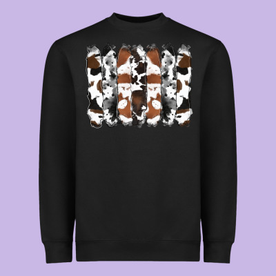 Cowhide Brushstrokes Heavyweight Sweatshirt Designed By Ranaportraitstore