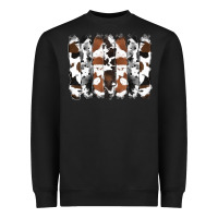 Black cowhide brushstrokes Heavyweight Sweatshirt - RanaPortraitStore