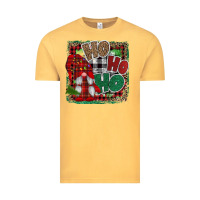 Vintage Mustard Ho Ho Ho Gnomes Vintage Tee - CowhideDigitalArt