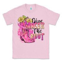 Bubblegum Pink give cancer the boot Classic Tee - FaDigitalArtStudio