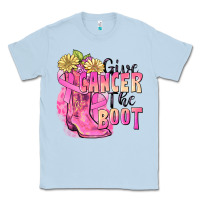 Dusty Blue give cancer the boot Classic Tee - FaDigitalArtStudio