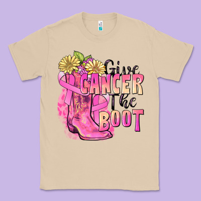 Give Cancer The Boot Classic Tee Designed By Fadigitalartstudio