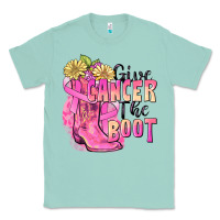 Seafoam give cancer the boot Classic Tee - FaDigitalArtStudio