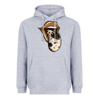 Heather Grey Western Leopard Cowhide Tongue Heavyweight Hoodie - Jasminsmagicworld