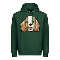 Sports Green cocker spaniel Premium Hoodie - Jasminsmagicworld