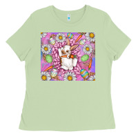 Matcha Easter Bunny Ladies Tee - CowhideDigitalArt