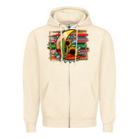 Sandshell turquoise desert moon serape background Zipper Hoodie - Jasminsmagicworld