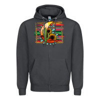 Smoke turquoise desert moon serape background Zipper Hoodie - Jasminsmagicworld