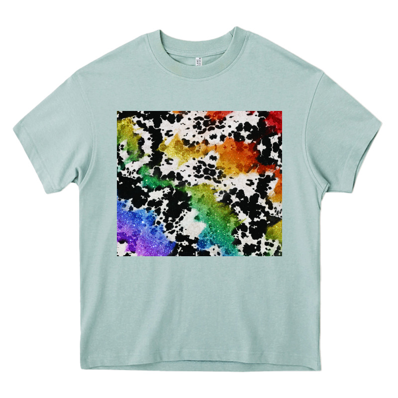 Rainbow Pride Cowhide Tumbler Heavy Core Tee by FaDigitalArtStudio | Teevron
