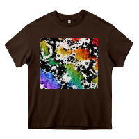 Chocolate Brown rainbow pride cowhide tumbler Heavy Core Tee - FaDigitalArtStudio