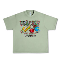 Oil Green Teacher Calus Urban Heavy Tee - CowhideDigitalArt