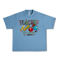 Pebble Blue Teacher Calus Urban Heavy Tee - CowhideDigitalArt