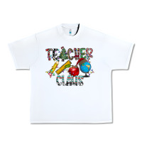 White Teacher Calus Urban Heavy Tee - CowhideDigitalArt