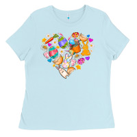 Baby Blue Easter Love Ladies Tee - CowhideDigitalArt