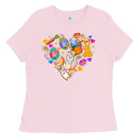 Bubblegum Pink Easter Love Ladies Tee - CowhideDigitalArt