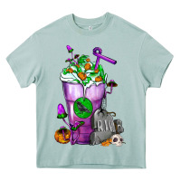 Arona Halloween Cold Drink Frappe With Tombstone Heavy Core Tee - FaDigitalArtStudio