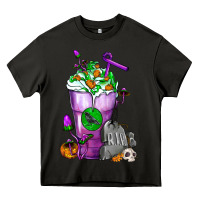 Halloween Cold Drink Frappe With Tombstone Heavy Core Tee | Teevron