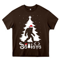 Chocolate Brown bigfoot christmas shirt Heavy Core Tee - DesigneFamous