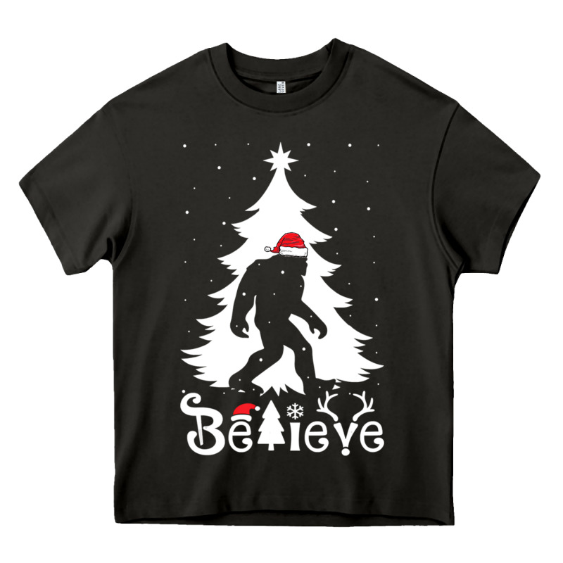 Bigfoot Christmas Shirt Heavy Core Tee by DesigneFamous | Teevron