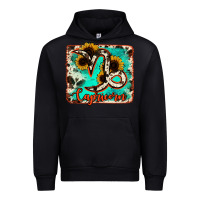 Black capricorn turquoise cowhide Urban Hoodie - RanaPortraitStore