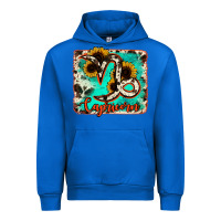 Cobalt capricorn turquoise cowhide Urban Hoodie - RanaPortraitStore