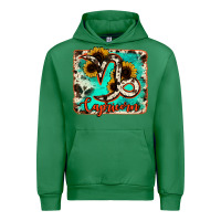 Emerald capricorn turquoise cowhide Urban Hoodie - RanaPortraitStore