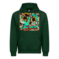 Forest Green capricorn turquoise cowhide Urban Hoodie - RanaPortraitStore