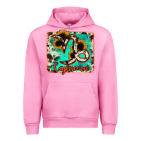 Fuchsia Pink capricorn turquoise cowhide Urban Hoodie - RanaPortraitStore