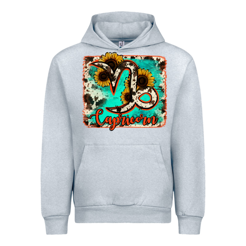 Capricorn Turquoise Cowhide Urban Hoodie by RanaPortraitStore | Teevron