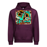 Mauve Wine capricorn turquoise cowhide Urban Hoodie - RanaPortraitStore