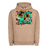 Pigment Burro capricorn turquoise cowhide Urban Hoodie - RanaPortraitStore
