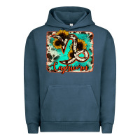 Pigment Midnight Navy capricorn turquoise cowhide Urban Hoodie - RanaPortraitStore
